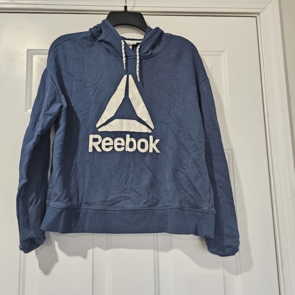 Reebok hoddie blue with draw string size medium
